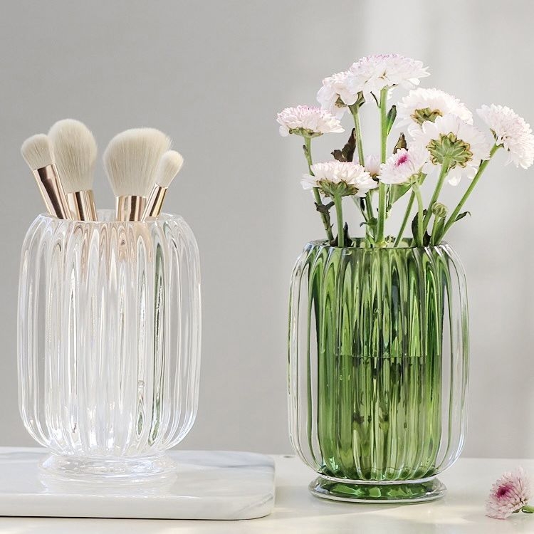 Кутия за съхранение на четки за грим от стъкло, модерен стил, персонализирана обработка