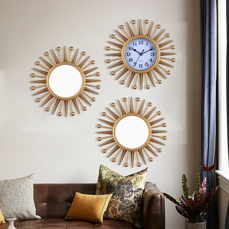 Стенно часовник с тих ход, кварцов механизъм Tb516, кръгъл, модерен минималистичен дизайн, батерийно захранване, аналогов дисплей с LED, световно време