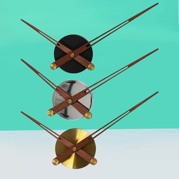 emoyo Стенен часовник – Батерийно захранване, Движение с подскачаща секунда, Метален циферблат, Корпус от масивно дърво, Модел E-JX-007