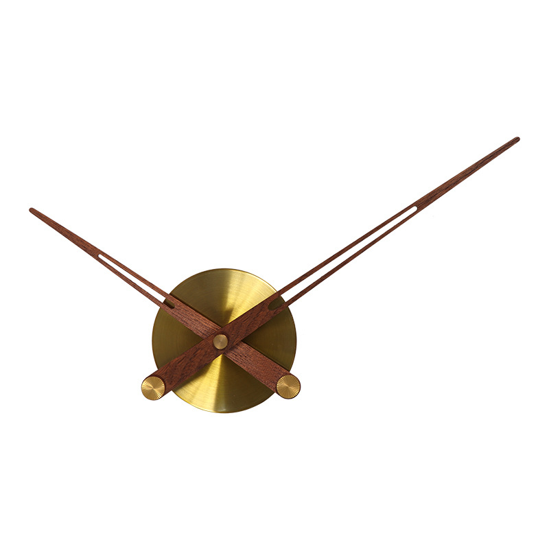 emoyo Стенен часовник – Батерийно захранване, Движение с подскачаща секунда, Метален циферблат, Корпус от масивно дърво, Модел E-JX-007