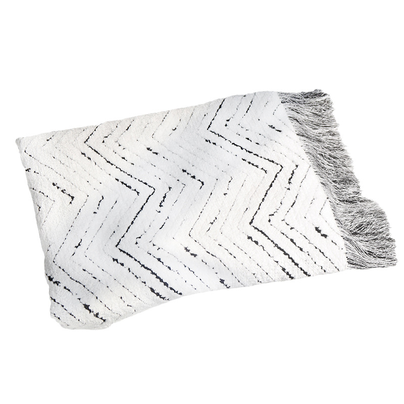 Põhjama stiilis voodi lõpu kate jooksja kala-köha muster, puuvill, hotelliklass, kohandatav logomustriga