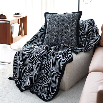 Tkani Jacquard pokrivač za krevet, posteljni runner, dnevni throw u nordijskom minimalističkom stilu, za sve sezone