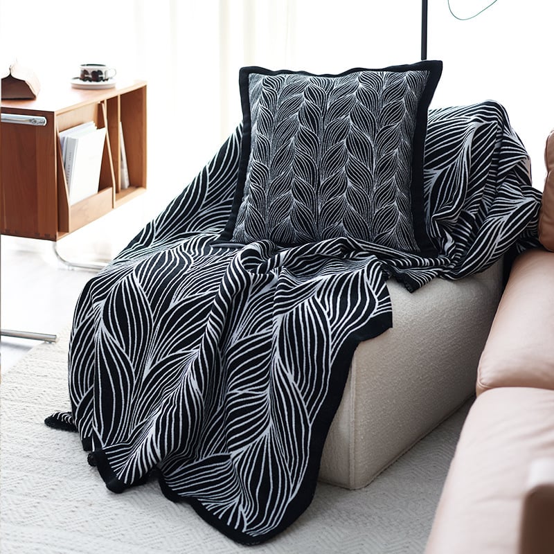 Tkani Jacquard pokrivač za krevet, posteljni runner, dnevni throw u nordijskom minimalističkom stilu, za sve sezone
