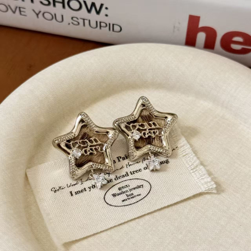 Ogrlica sa zvjezdanim geometrijskim cirkonima, bakrenog materijala, duljina 41–50 cm, klavikularni lanac, za žene