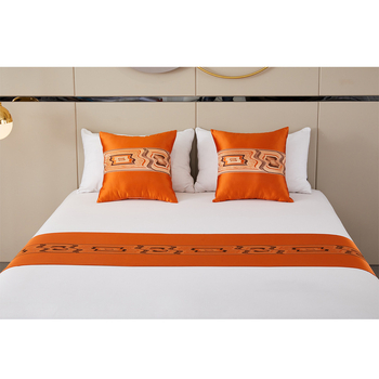 Хавлия за края на леглото - полиестер, ивици, модерен минималистичен стил, хотелски клас