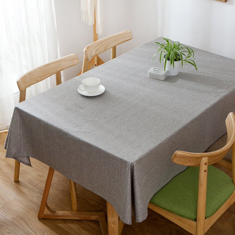 Stolnjak od lana, pravokutnog oblika, otporan na prašinu i dekorativan, moderan minimalistički stil