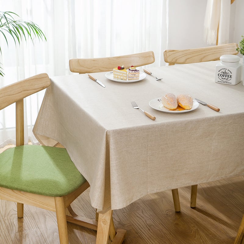 Stolnjak od lana, pravokutnog oblika, otporan na prašinu i dekorativan, moderan minimalistički stil