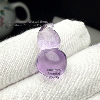 Náhrdelník z ametystového kryštálu vo forme kvetu - ručne vyrobený, Spring Plum