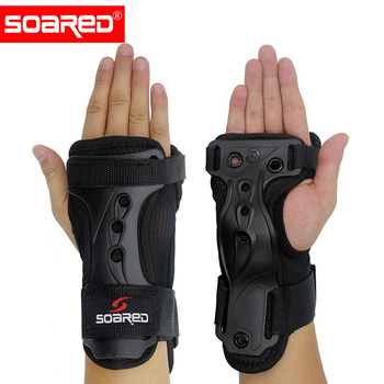 Csuklóvédők síeléshez és görkorcsolázáshoz, megerősítettek, hosszabbított csuklóvédők, állítható merev támasz