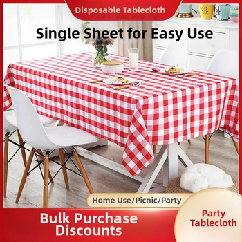 Vienkartinė plastikinė staltiesė, ekstra storio, languoto rašto, atspari vandeniui ir riebalams, galimybė logotipo spausdinimui