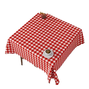 Еднократна пластмасова покривка за маса, супер дебела, с шахматен дизайн, водоустойчива и маслоустойчива, с възможност за печат на лого