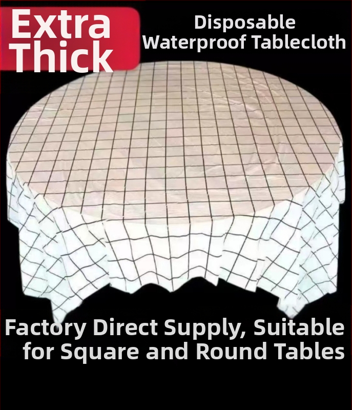 Vienkartinė plastikinė staltiesė, ekstra storio, languoto rašto, atspari vandeniui ir riebalams, galimybė logotipo spausdinimui