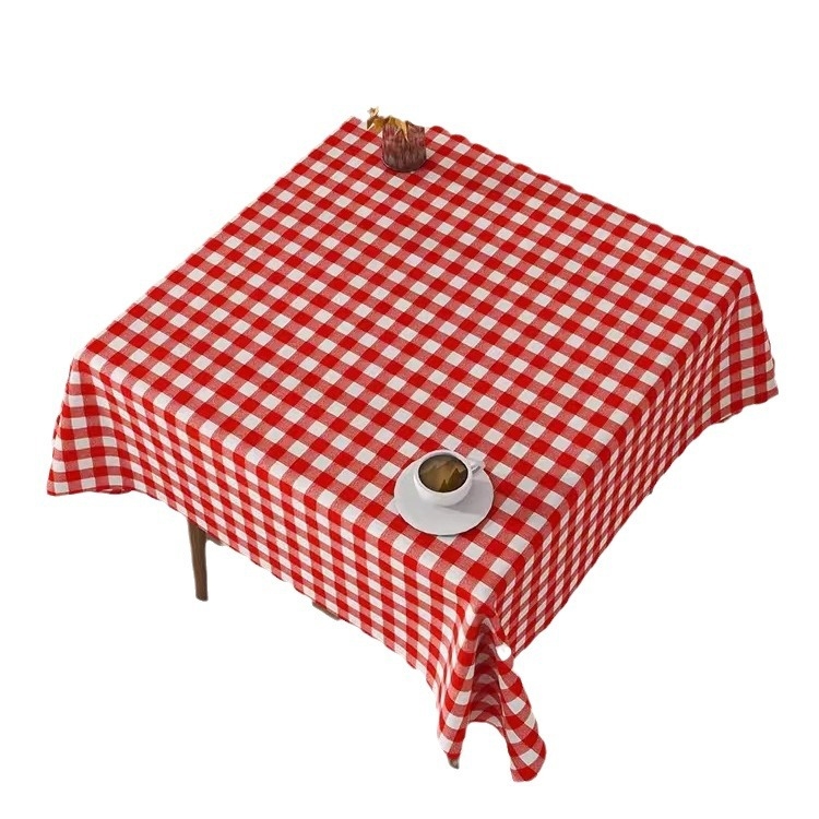 Еднократна пластмасова покривка за маса, супер дебела, с шахматен дизайн, водоустойчива и маслоустойчива, с възможност за печат на лого