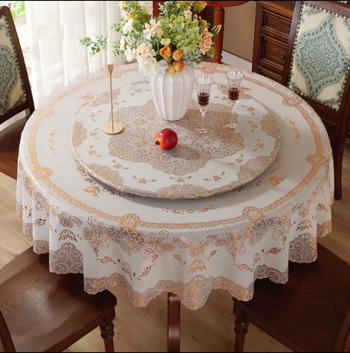 Set de fețe de masă rotunde – stil Nordic, impermeabile, rezistente la grăsimi, fără spălare, rezistente la temperaturi înalte, PVC