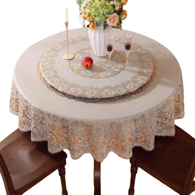 Set de fețe de masă rotunde – stil Nordic, impermeabile, rezistente la grăsimi, fără spălare, rezistente la temperaturi înalte, PVC