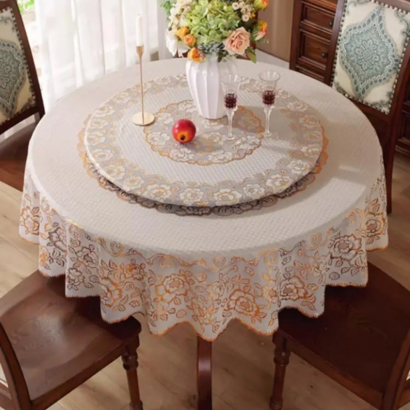 Set de fețe de masă rotunde – stil Nordic, impermeabile, rezistente la grăsimi, fără spălare, rezistente la temperaturi înalte, PVC