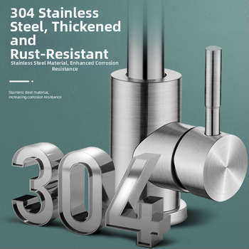 Nerūdijančio plieno virtuvės čiaupas, pasukamas, keraminių vožtuvo šerdies, modelis MM-003, 20 mm įvestis/išvestis