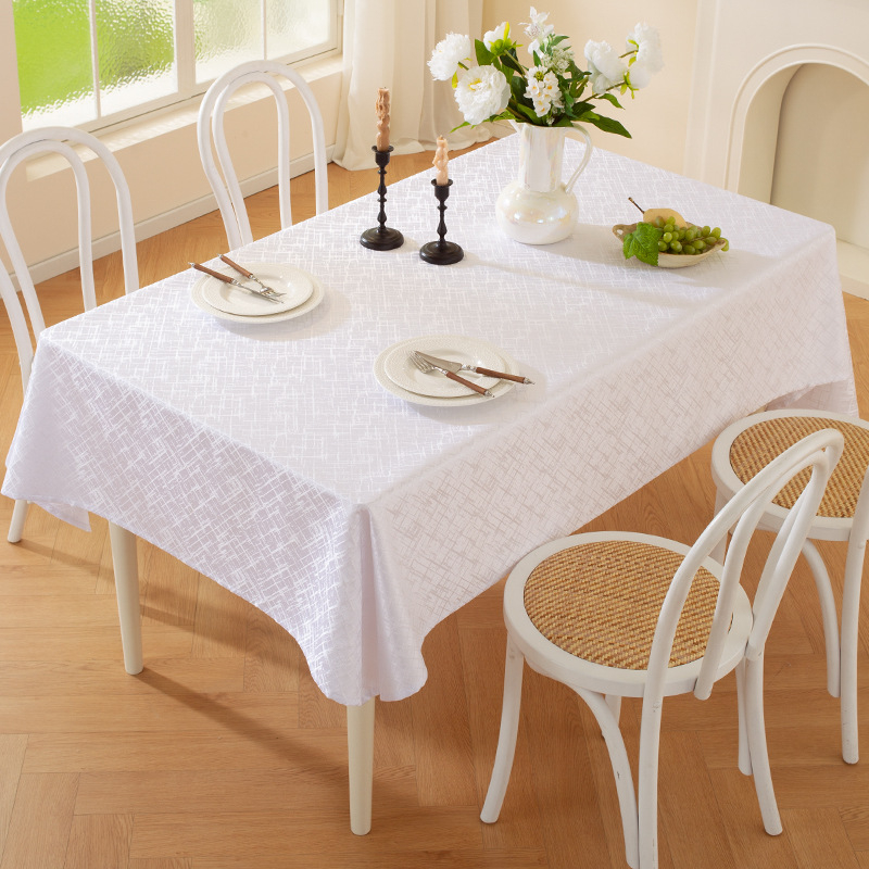 Față de masă, poliester, dreptunghiulară, stil nordic, model: solid, respirabil, anti-alunecare, durabil