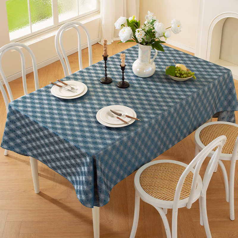 Față de masă, poliester, dreptunghiulară, stil nordic, model: solid, respirabil, anti-alunecare, durabil