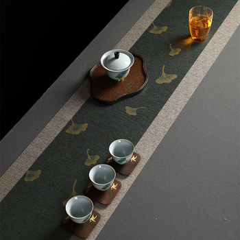 Accesorii pentru ceremonia ceaiului în stil japonez: covoraș drept pentru ceai și runner de masă din poliester, 75% poliester, pentru hoteluri