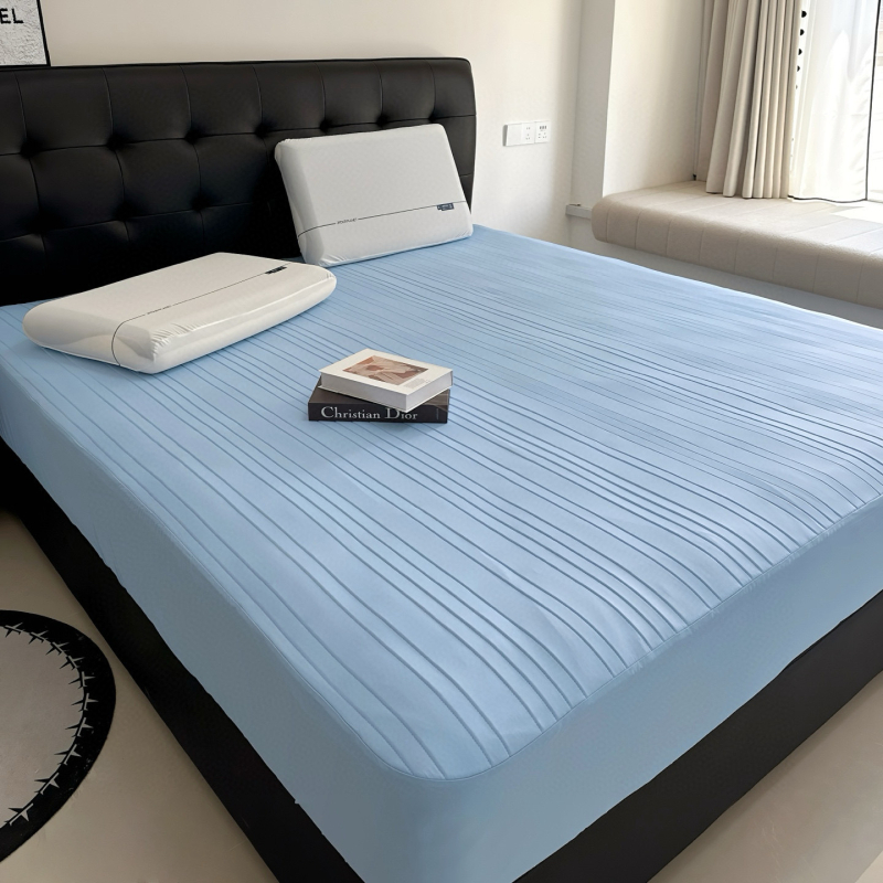 Viszkóz rostból készült Ice Silk matrész – hajtogatható, modern minimalist stílus, nyomtatott szövet