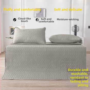 Ice Silk voodi matt Jacquard kanga, keemiline kiud, masinipesu