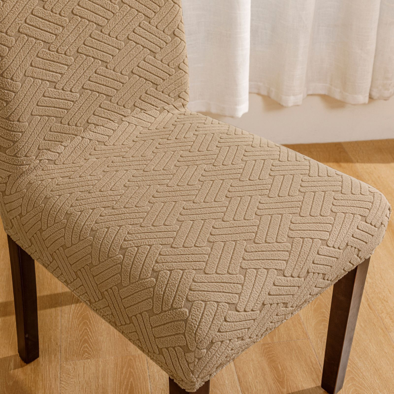 Husă pentru scaun cu model geometric – poliester, formă dreptunghiulară, stil modern minimalist, antiderapantă și durabilă, protecție împotriva prafului (poliester; formă dreptunghiulară; model geometric; antiderapantă; durabilă; protecție împotriva praful
