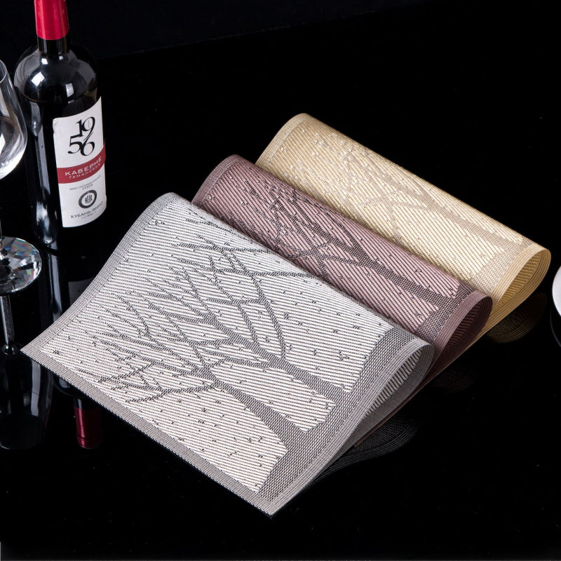 Asztalterítő - PVC, téglalap alakú, égési sérülések elleni védelem és hőszigetelés, növényi virágos mintázat, modern minimalist stílus.