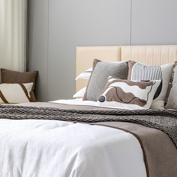 Σετ σεντονιών κρεβατοκάμαρας, πολυμελής, μοντέρνο στιλ απλότητας, ανάμειξη πολυεστέρα-μαλλιού, μονοχρωματικό σχέδιο, premium ποιότητα, ξενοδοχειακού στυλ