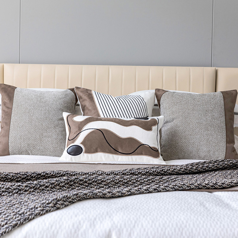 Спален комплект: мултичастов набор, модерен стил, еднотонен дизайн, полиестер-вълнен бленд, премиум качество, хотелски стил