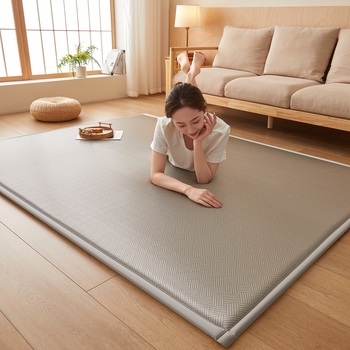 Ice Silk Cooling Mat cu broderie - brand Rice blue, material fibre chimice, stil Ins, pentru uz interior