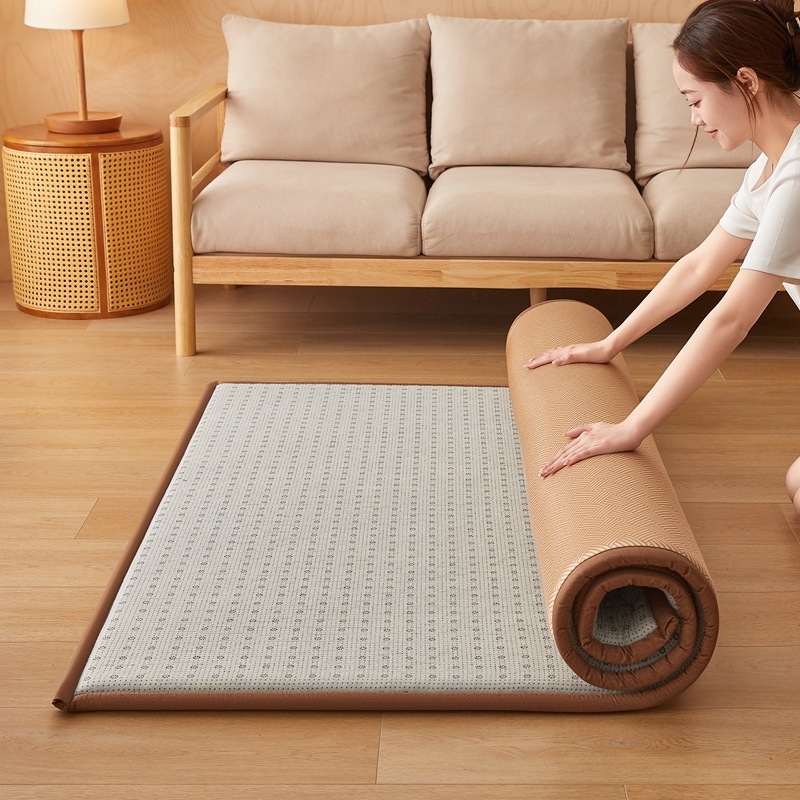 Ice Silk Cooling Mat cu broderie - brand Rice blue, material fibre chimice, stil Ins, pentru uz interior