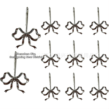 Aizkaru āķis ar lokveidīgu formu – dzelzs + cinka sakausējums, mūsdienīgs minimālisma stils, dekoratīvs dušas aizkara gredzens