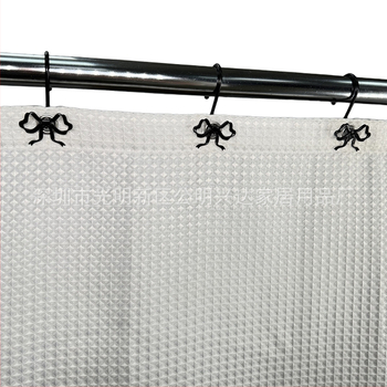 Aizkaru āķis ar lokveidīgu formu – dzelzs + cinka sakausējums, mūsdienīgs minimālisma stils, dekoratīvs dušas aizkara gredzens