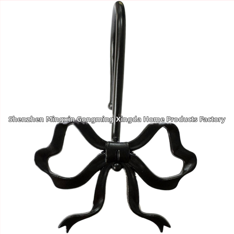 Aizkaru āķis ar lokveidīgu formu – dzelzs + cinka sakausējums, mūsdienīgs minimālisma stils, dekoratīvs dušas aizkara gredzens