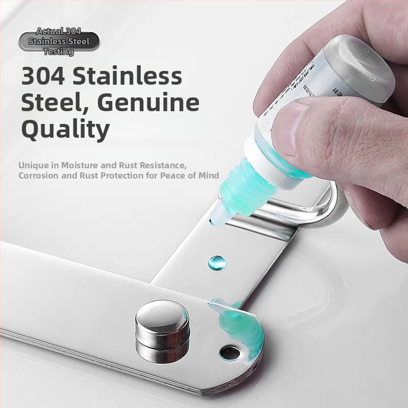 Sienas dvieļu plaukts, 1 kārta, no nerūsējošā tērauda 304, uzstādīšana bez urbšanas, slodze virs 10 lb