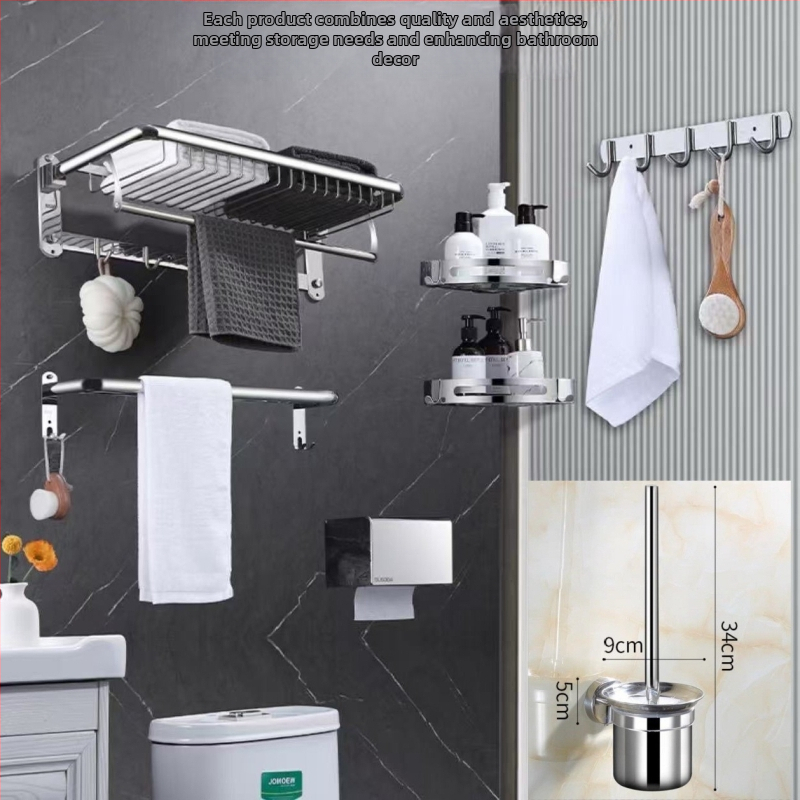 Sienas dvieļu plaukts, 1 kārta, no nerūsējošā tērauda 304, uzstādīšana bez urbšanas, slodze virs 10 lb