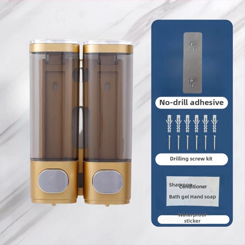 Jutiklinis sieninis muilo dozatorius, be gręžimo įrengimo, plastmasos korpusas