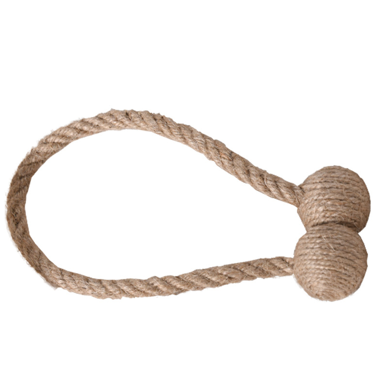 Ručni pojas za zavjese od konopne užadi i drveta s magnetskim kopčama — moderan minimalistički dodatak prozoru, prilagodljiv