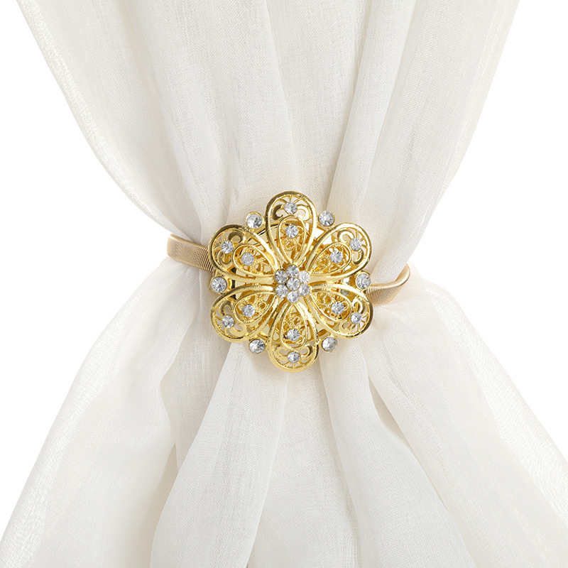 Zavjesni remen s rhinestones magnetskim, europski retro stil za viseće zavjese (model ck0040; tip: zavjesni remen; materijal: legura)