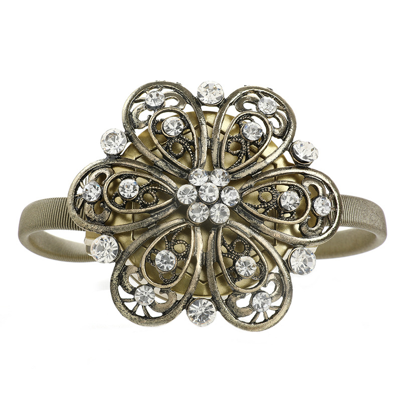 Zavjesni remen s rhinestones magnetskim, europski retro stil za viseće zavjese (model ck0040; tip: zavjesni remen; materijal: legura)