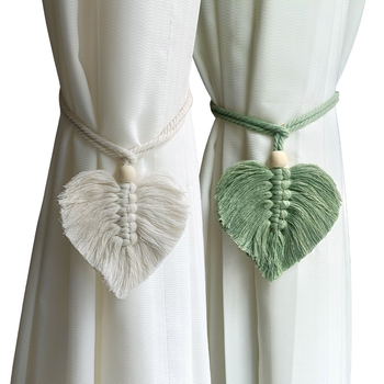 Yuteng YT060 Pamukaste vezice za zavjese, ručno pletene, nordijski stil, prilagodljive