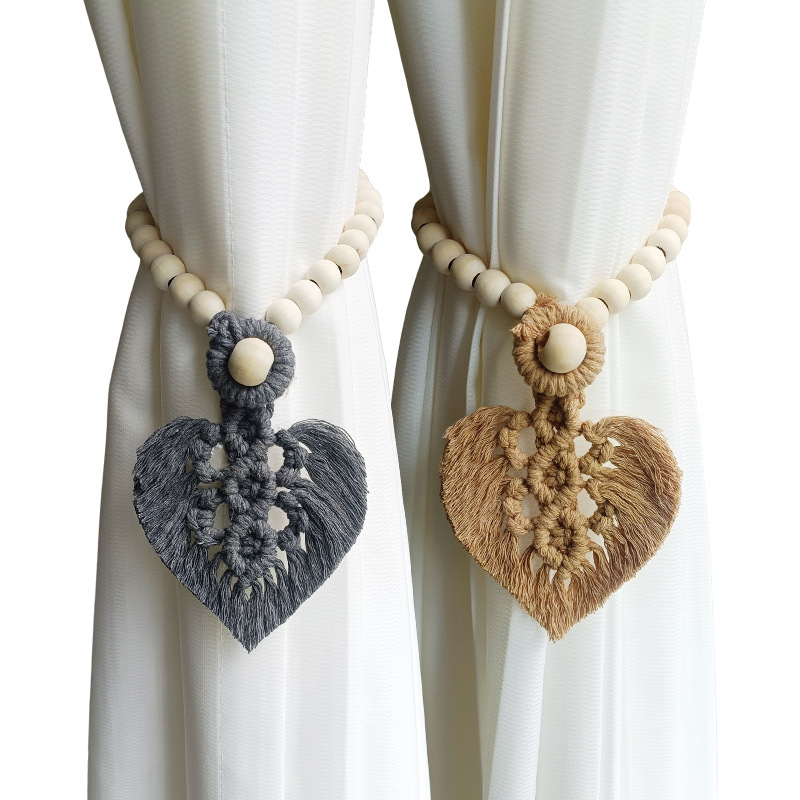 Vezice za zavjese od pamuka, Nordic stil, prilagodljive, marka Yuteng