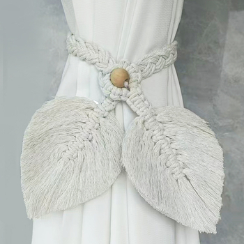 Yi Chenlong zavjesna traka — ručno pletena, dizajn dvostrukih listova, pamuk, nordijski stil, prilagodljivo