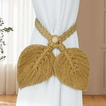 Yi Chenlong zavjesna traka — ručno pletena, dizajn dvostrukih listova, pamuk, nordijski stil, prilagodljivo