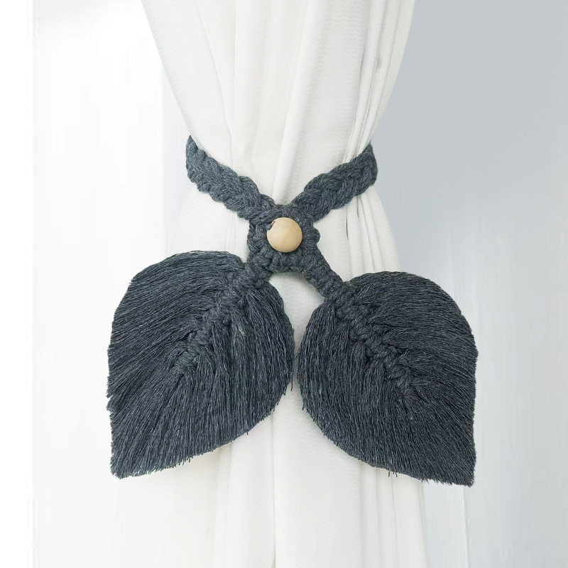 Yi Chenlong zavjesna traka — ručno pletena, dizajn dvostrukih listova, pamuk, nordijski stil, prilagodljivo