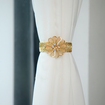 Zavjesni remen s elastičnim spiralnim prstenom — metalni prsten s dizajnom Bauhinije, prilagodljiv i privatna oznaka, moderan minimalistički dizajn