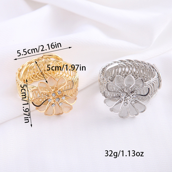 Zavjesni remen s elastičnim spiralnim prstenom — metalni prsten s dizajnom Bauhinije, prilagodljiv i privatna oznaka, moderan minimalistički dizajn