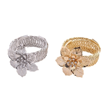 Zavjesni remen s elastičnim spiralnim prstenom — metalni prsten s dizajnom Bauhinije, prilagodljiv i privatna oznaka, moderan minimalistički dizajn