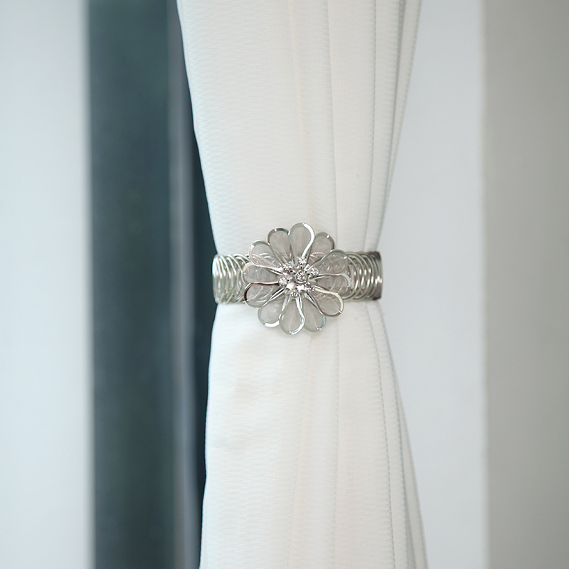 Zavjesni remen s elastičnim spiralnim prstenom — metalni prsten s dizajnom Bauhinije, prilagodljiv i privatna oznaka, moderan minimalistički dizajn